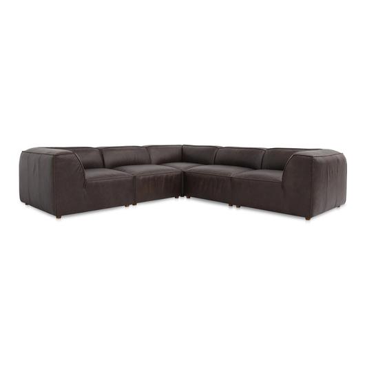 Form Classic L-Shaped Modular Sectional Espresso Brown by Moes Home