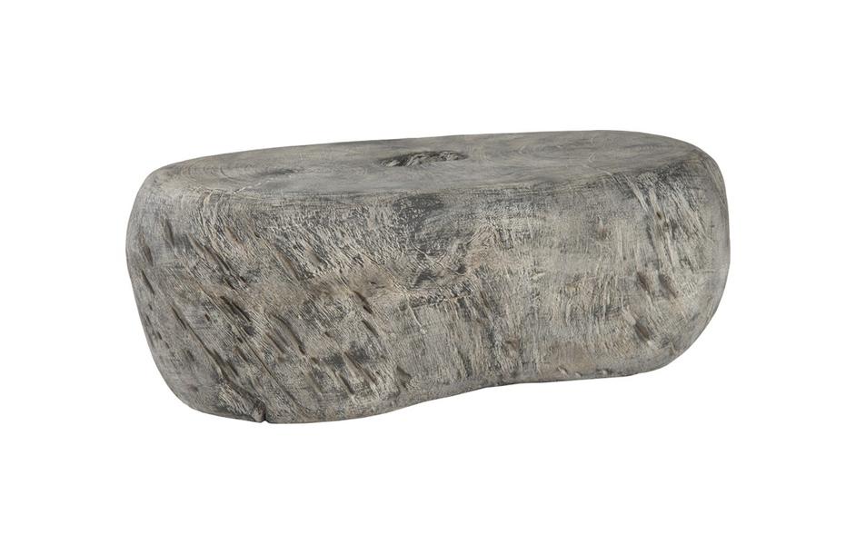 Cast Organic River Stone Coffee Table, Resin, Faux Gray Stone by PHILLIPS COLLECTION