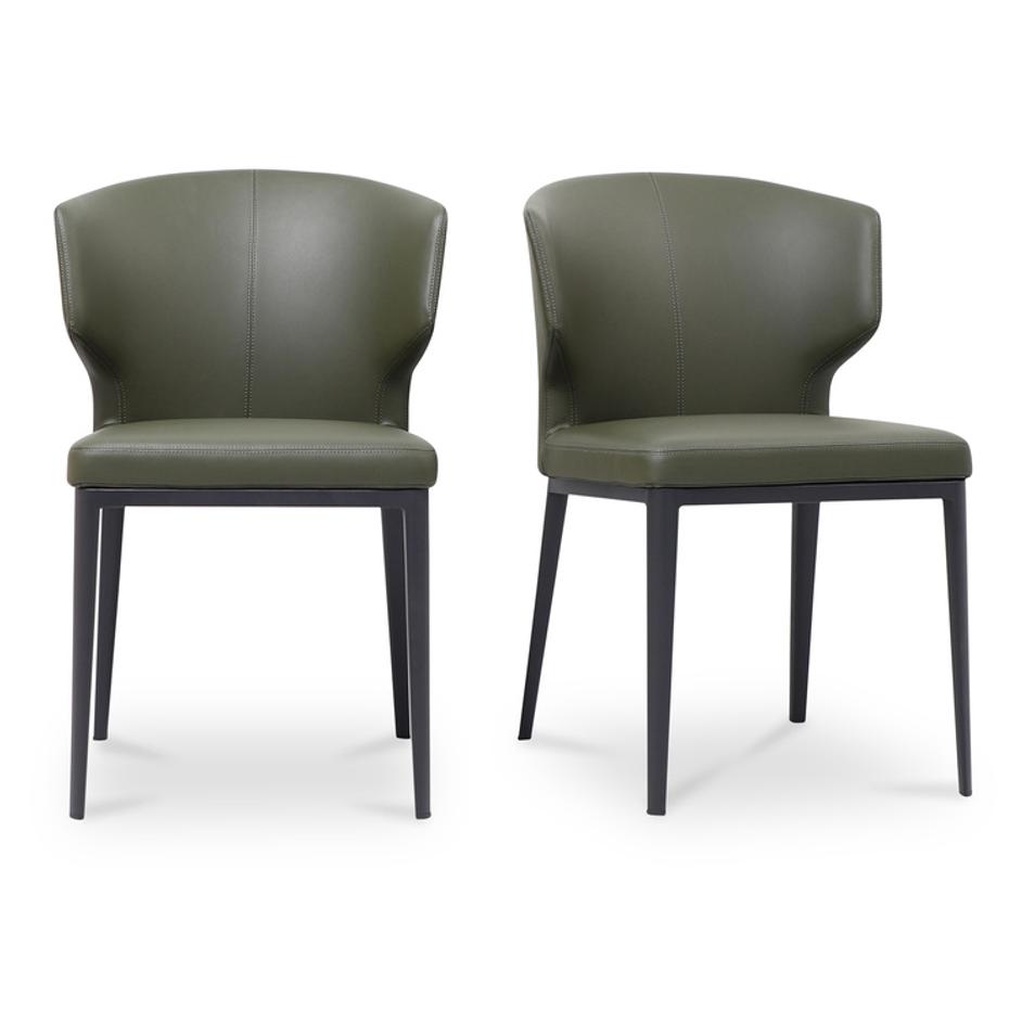 Delaney Dining Chair Dark Green-Set of Two by Moes Home