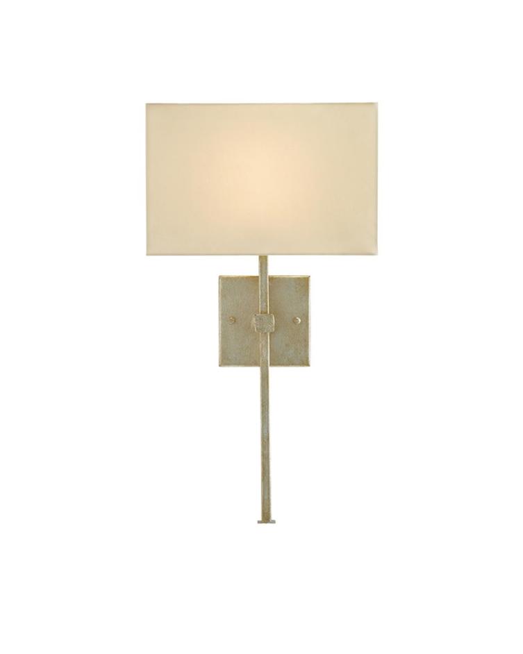 Ashdown Silver Wall Sconce In Silver Leaf by Currey & Company