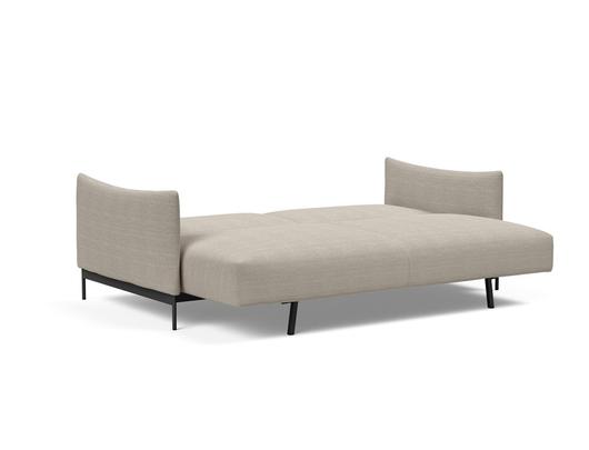 MALLOY SOFABED in KENYA GRAVEL FABRIC WITH Black Metal LEGS 579 by INNOVATION USA