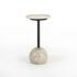 Viola Accent Table-Antique White Marble by FOUR HANDS