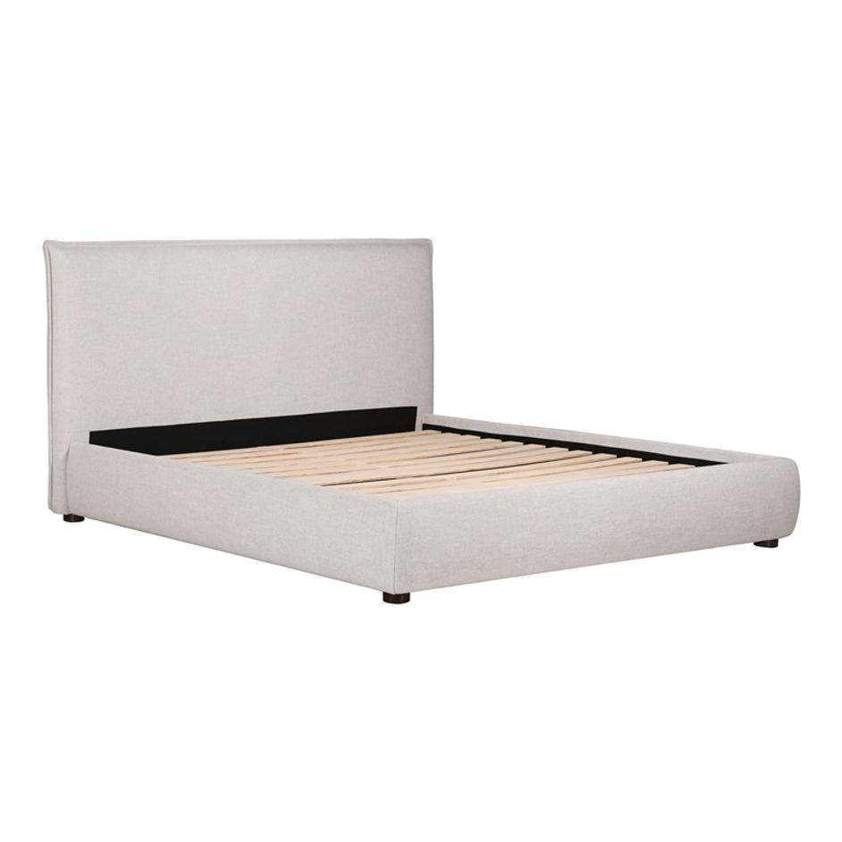 LUZON QUEEN BED LIGHT GREY by Moes Home
