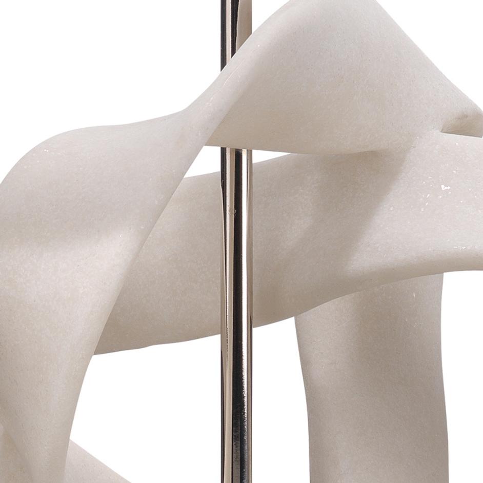 Intertwined Table Lamp with Linen Shade, White by Jamie Young