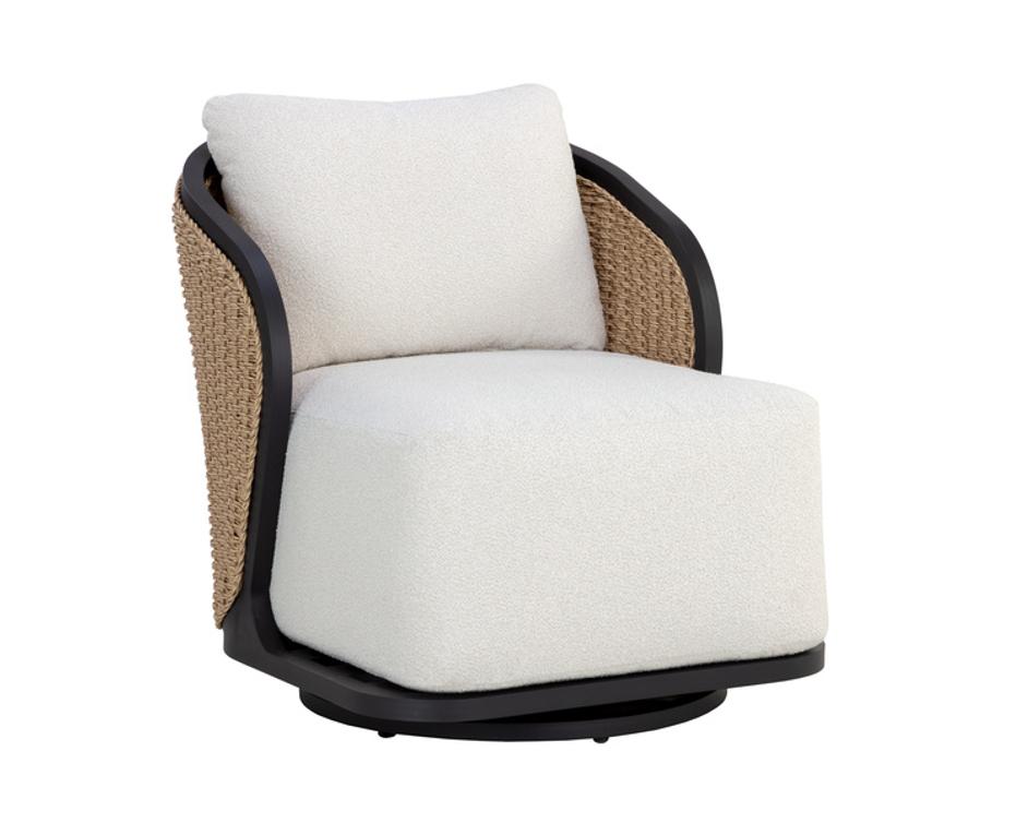 BORA SWIVEL ARMCHAIR - LOUIS CREAM by Sunpan