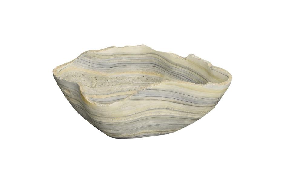 Cast Gray Onyx Bowl, Faux Finish, Medium by Phillips Collection