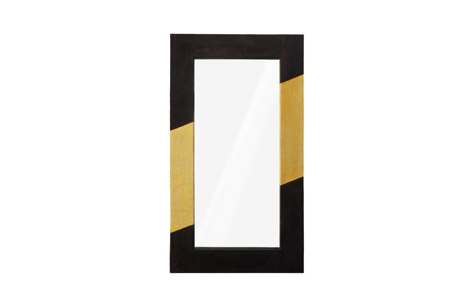 Scorched Mirror, Rectangle, Black and Gold Leaf by Phillips Collection