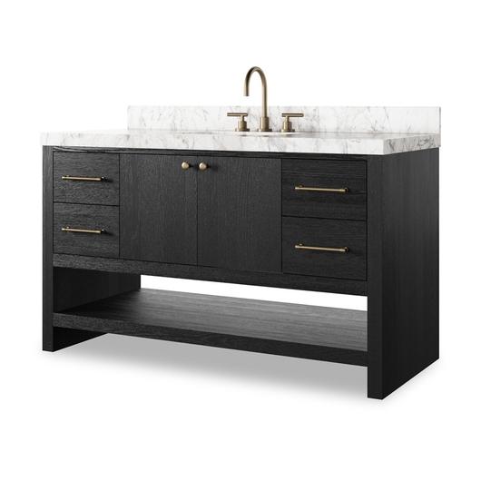 Anthem Single Wide Vanity - Black Wash Oak Veneer by Four Hands