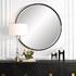 Bonded Round Black Mirror by Uttermost