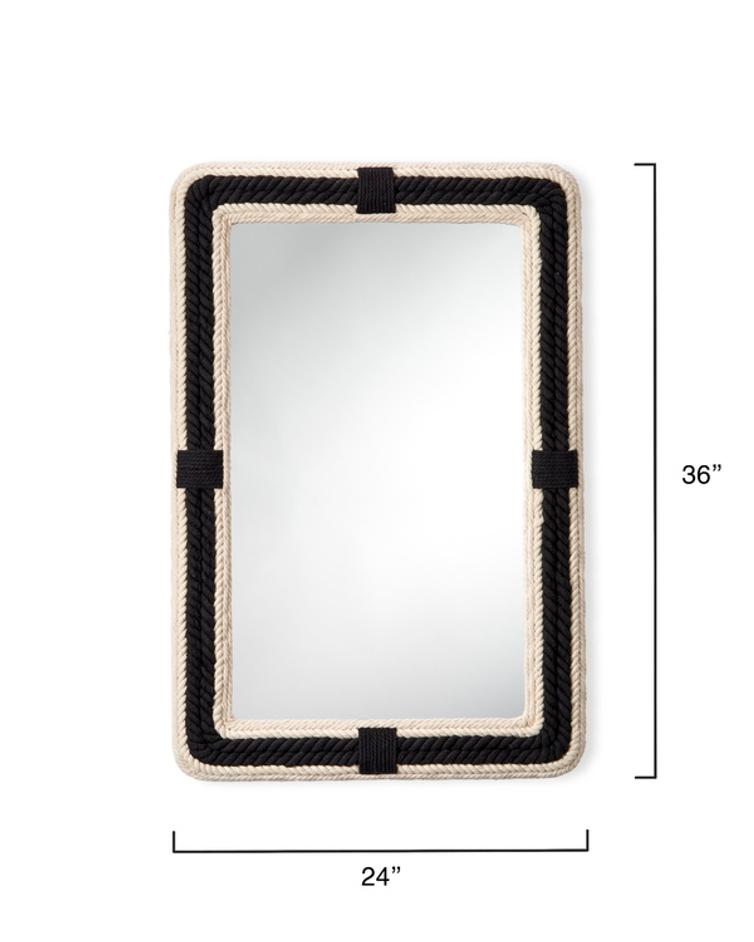  Contrast Jute Rectangle Mirror by Jamie Young