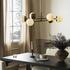 Oriana Chandelier In Aged Brass Iron And Milk Glass by Four Hands