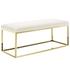 Russell Fabric Bench In Gold Ivory by Modway Furniture