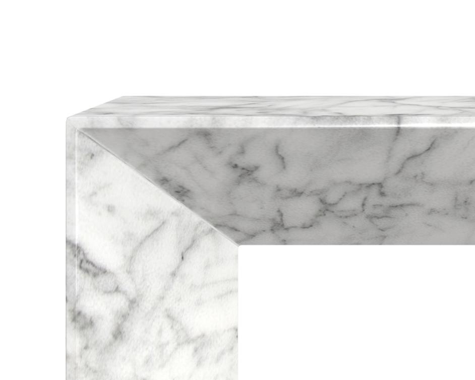 NOMAD BENCH - MARBLE LOOK - WHITE by Sunpan
