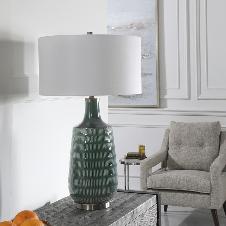 Scouts Deep Green Table Lamp by Uttermost