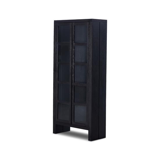 Warby Cabinet In Worn Black Veneer by Four Hands