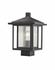 Aspen 1 Light Outdoor Post Mount Fixture in Black Finish by Z-Lite