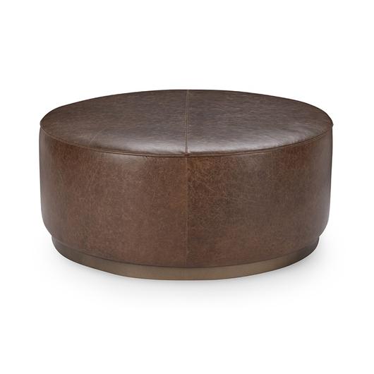 Clair Leather Round Coffee Table by Classic Home