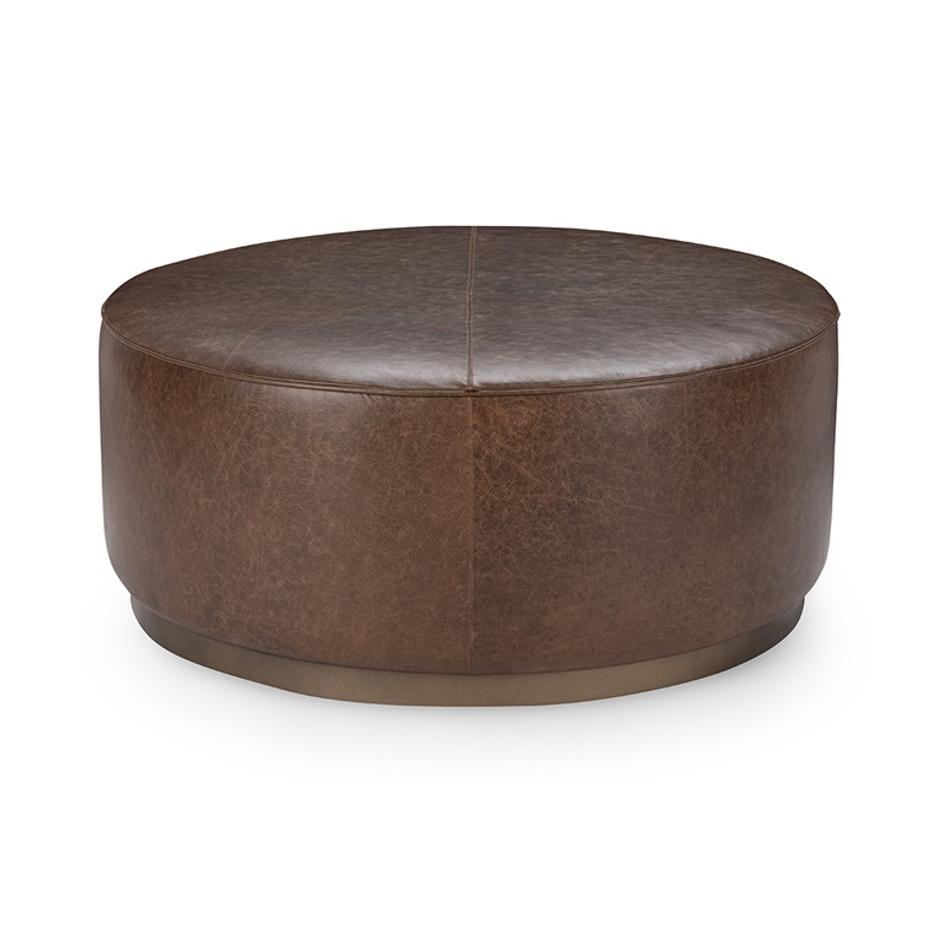 Clair Leather Round Coffee Table by Classic Home