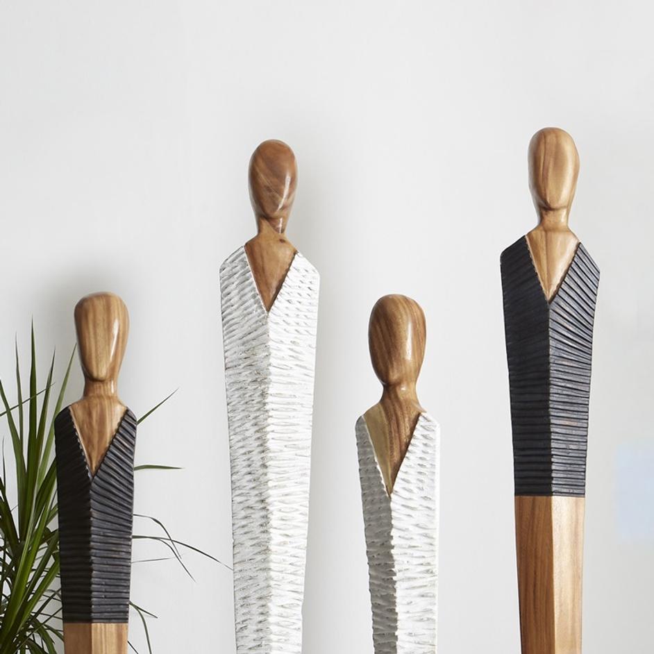 Vested Female Sculpture, Natural/White Gold, Large by PHILLIPS COLLECTION