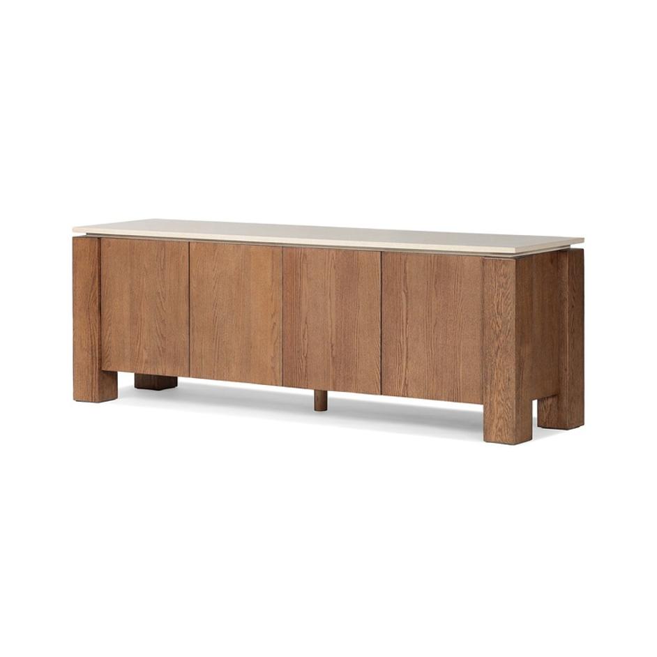 Gibbs Media Console - Tan Oak Veneer by Four Hands