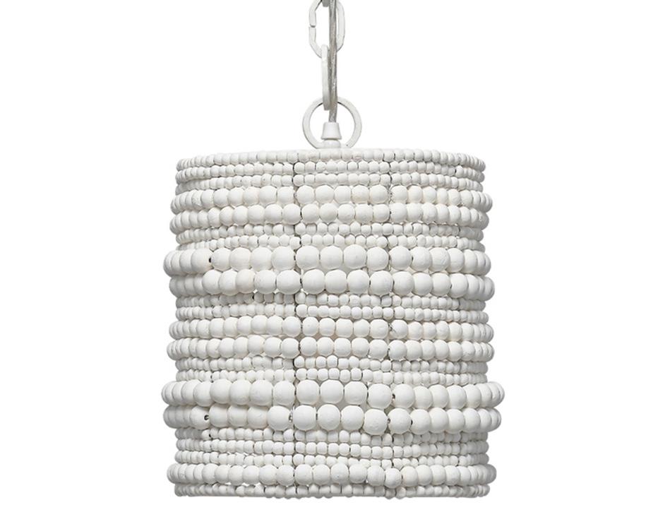 Strand Wood Beaded 1-Light Pendant by Jamie Young