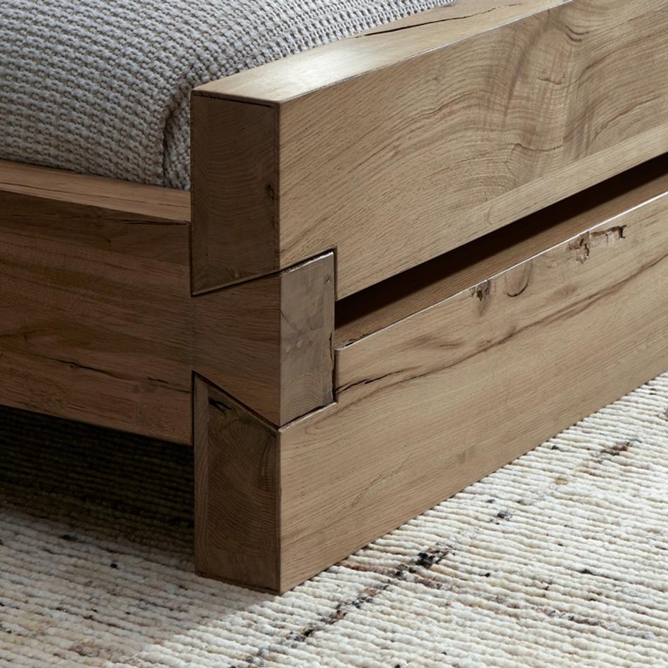 Lia King Bed in Natural Reclaimed French by FOUR HANDS