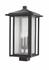 Aspen 3 Light Outdoor Post Mount Fixture in Black Finish by Z-Lite