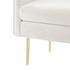 Marsha KD Velvet Bench, Dainty Cream by New Pacific Direct
