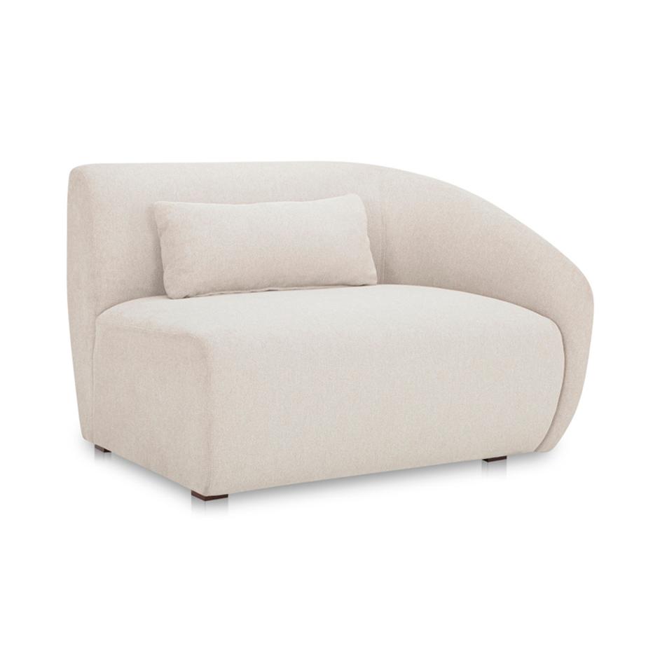 Amelia Right Arm Facing Chair Warm White by Moes Home