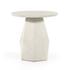 Bowman Outdoor End Table In White Concrete by FOUR HANDS
