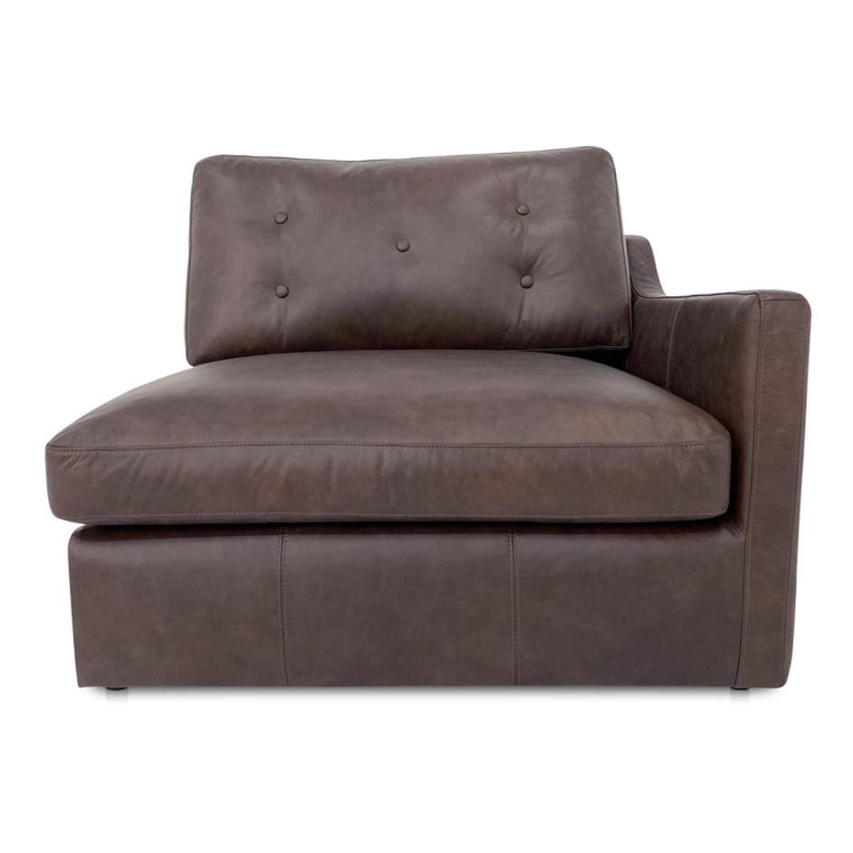 Thurlow Right Arm Facing Chair Espresso Brown Leather by Moes Home