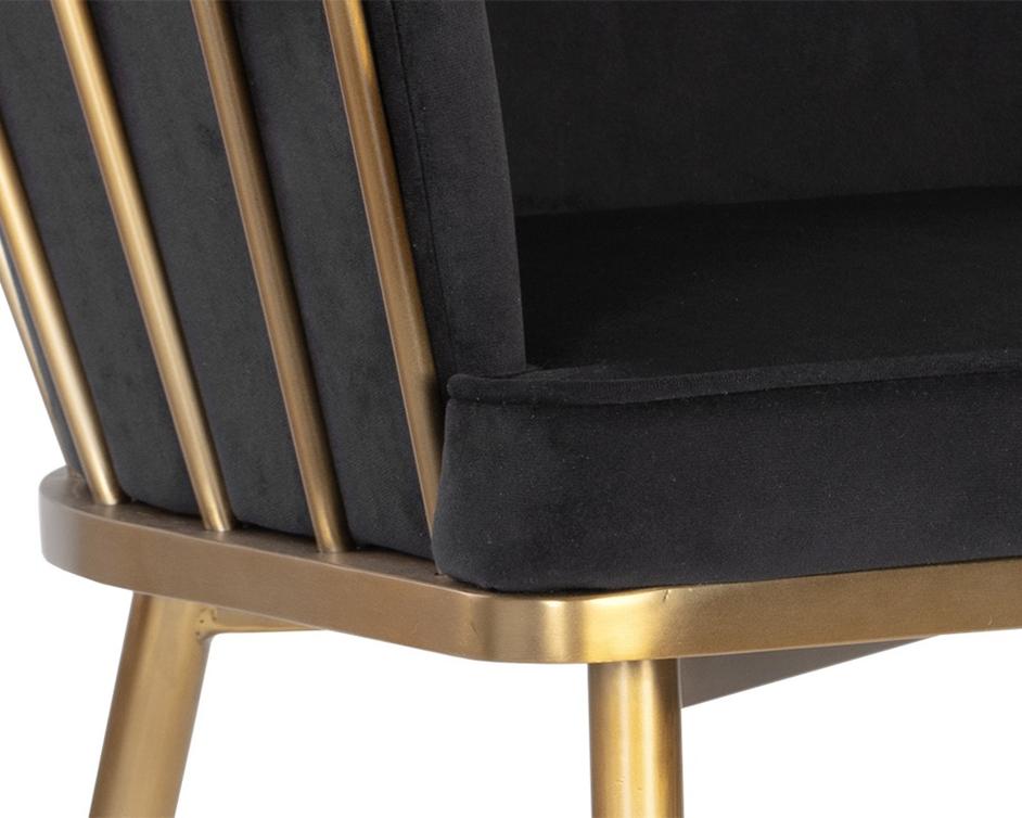 Caily Dining Armchair - Abbington Black by Sunpan