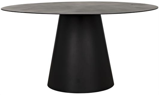 Vesuvius Dining Table, Black Steel by Noir Furniture