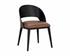 DEZIRAE DINING CHAIR - BLACK - COGNAC LEATHER by Sunpan