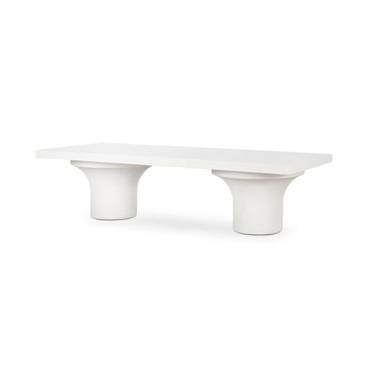 Parra Coffee Table In Plaster Molded Concrete by FOUR HANDS