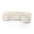 Sanda Dining Banquette In Kerbey Ivory by FOUR HANDS