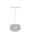 Eos Micro Hardwired Pendant in Grey with White Cord by UMAGE