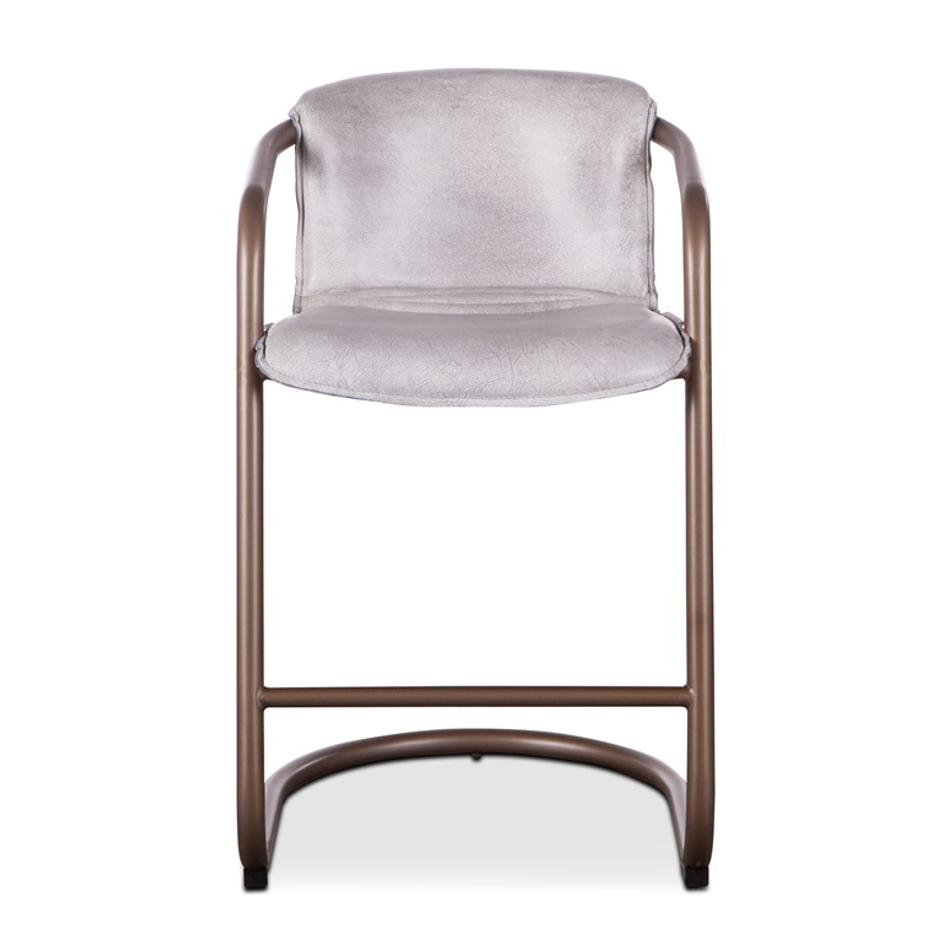 Portofino Leather Counter Chair Vintage White by Home Trends & Design