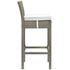 Brandon Outdoor Patio Wicker Rattan Bar Stool In Light Gray White by Modway Furniture
