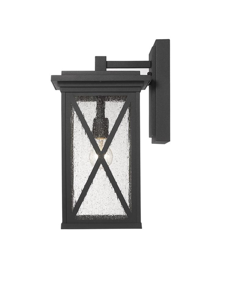 Brookside 1 Light Outdoor Wall Sconce in Black Finish by Z-Lite