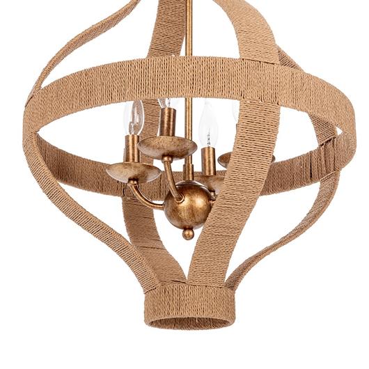 Sarmiento Pendant Natural/Gold by Classic Home