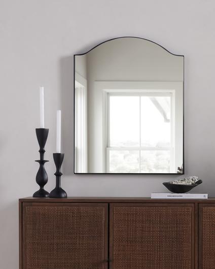 Jacques Small Mirror In Gunmetal by FOUR HANDS