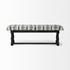 Denison II 56L x 15W Black Wood Base Woven-Leather Cushion Top Accent Bench by Mercana