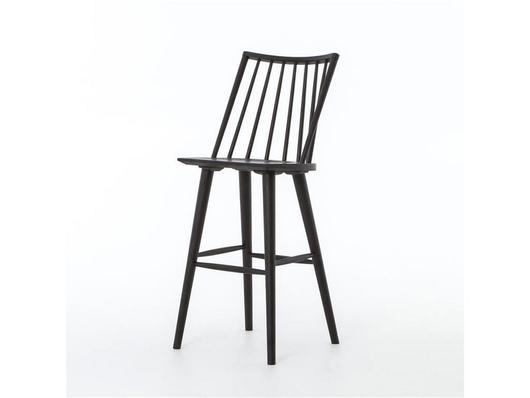 Eline Windsor Barstool-Black Oak by FOUR HANDS
