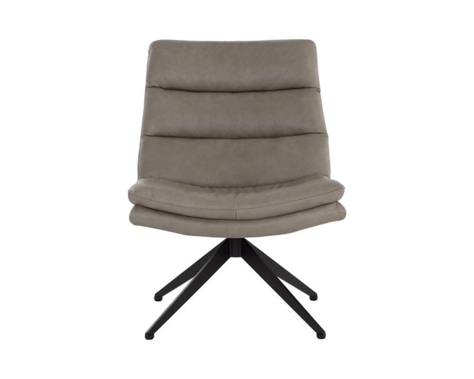 KELLER SWIVEL LOUNGE CHAIR - MISSOURI STONE LEATHER by Sunpan
