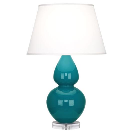 Peacock Double Gourd Table Lamp by Robert Abbey