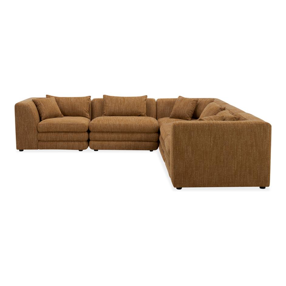 Lowtide Classic L-Shaped Modular Sectional Amber Glow by Moes Home