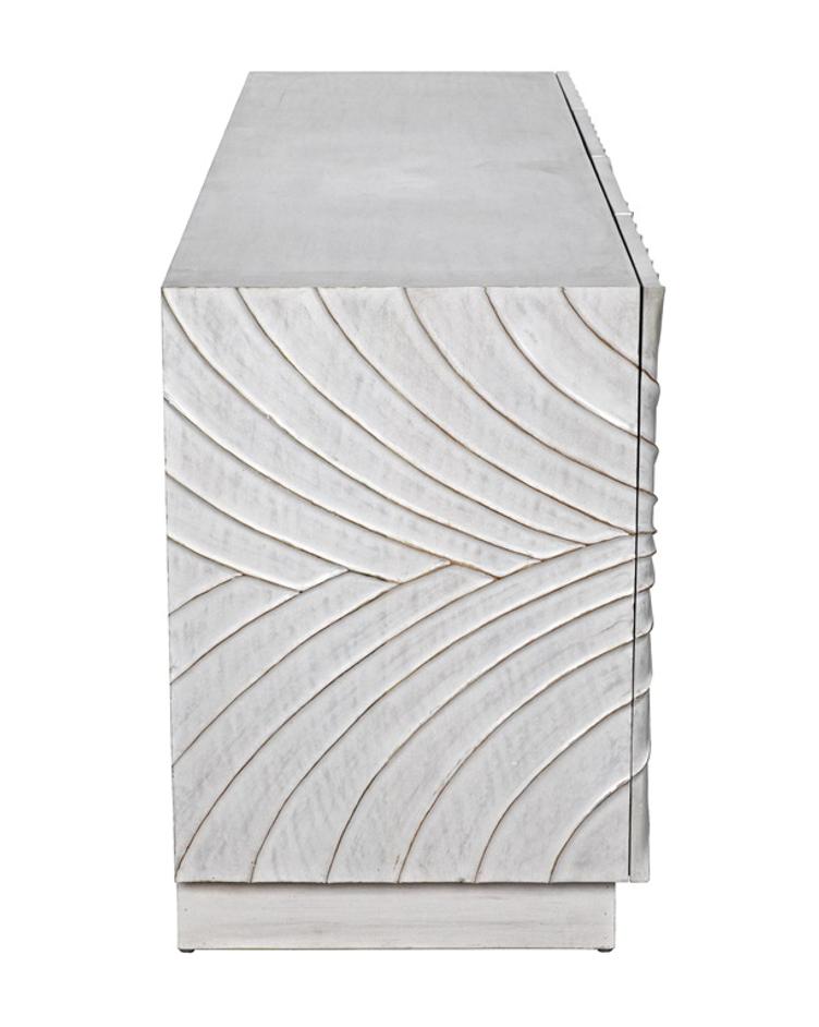 Cavalier Mahogany and Veneer Sideboard in White Wash Finish by Noir Furniture