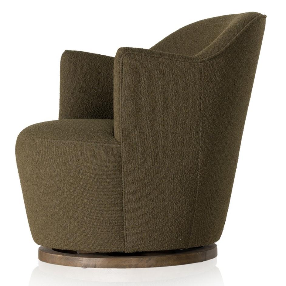 Aurora Swivel Chair - FIQA Boucle Olive by Four Hands