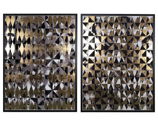 OVERPRINT (SET OF 2) - 38" X 48" - BLACK FRAME by Sunpan